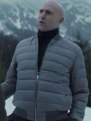 Perfect Strangers S02 Mark Strong Gray Puffer Jacket