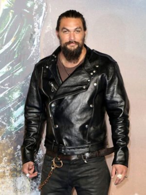 Premiere of Aquaman Jason Momoa Black Jacket