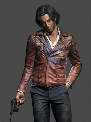 Resident Evil 4 Dr Luis Serra Nawarro Brown Jacket
