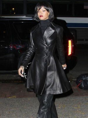 Rihanna Black Trench Coat