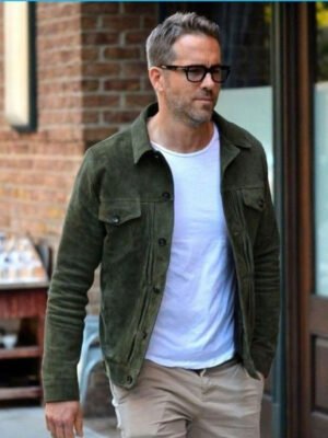 Ryan Reynolds Green Trucker Jacket