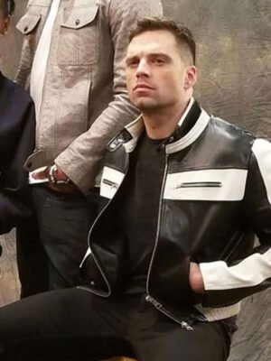 Sebastian Stan Black and White Jacket