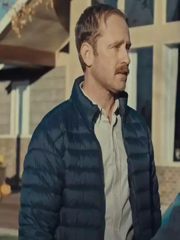 Sharp Corner Ben Foster Blue Puffer Jacket - Image 2