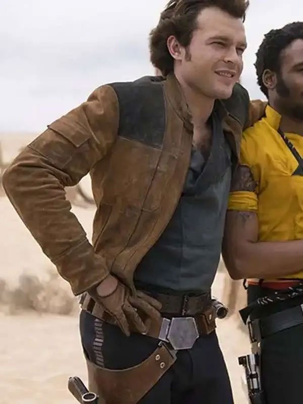 Solo A Star Wars Story Alden Ehrenreich Brown Jacket - Image 3
