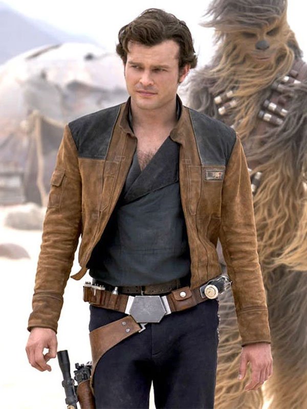 Solo A Star Wars Story Alden Ehrenreich Brown Jacket - Image 2