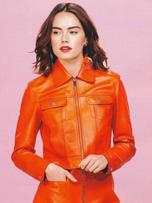 Star Wars Sequel Trilogy Daisy Ridley Orange Jacket