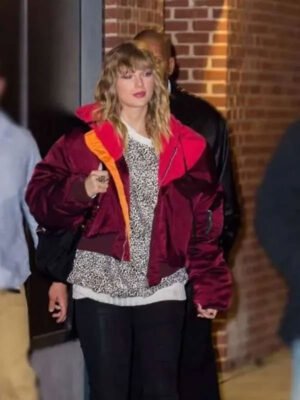 Taylor Swift Burgundy Jacket