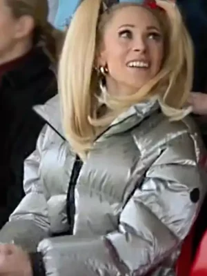 Ted Lasso S03 Juno Temple Silver Puffer Jacket