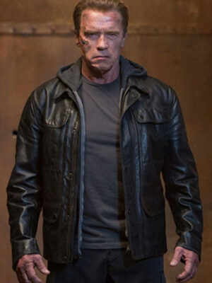 Terminator Genisys Arnold Schwarzenegger Black Jacket