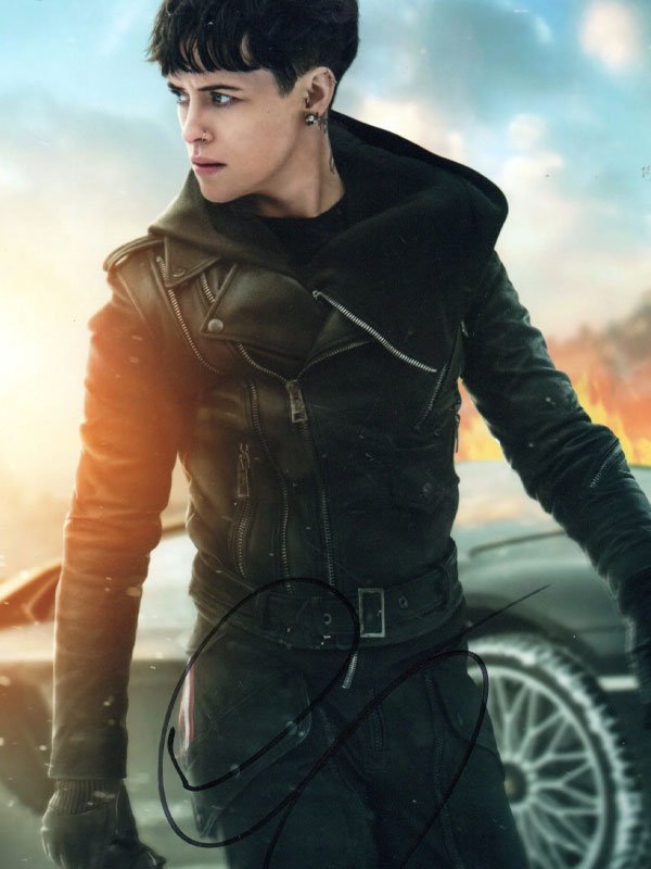 The Girl in the Spider's Web Claire Foy Black Jacket - Image 2