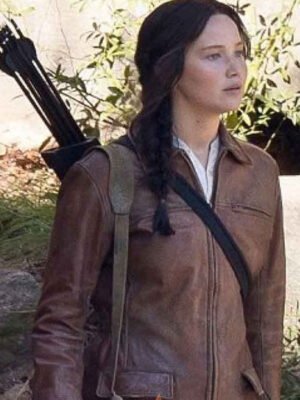The Hunger Games Jennifer Lawrence Brown Jacket