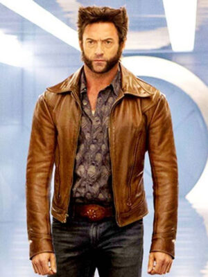 X Men Days of Future Past Hugh Jackman Brown Jacket