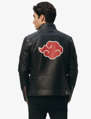 Akatsuki leather jacket's back view