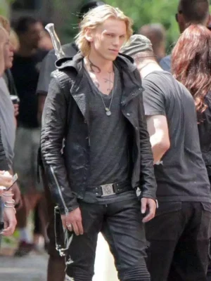 Mortal Instruments City of Bones Jamie Campbell Bower Black Jacket