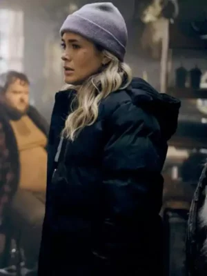 The Hunting Party Melissa Roxburgh Black Puffer Jacket