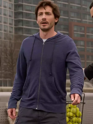 Only Murders in the Building S05 Logan Lerman Blue Hoodie