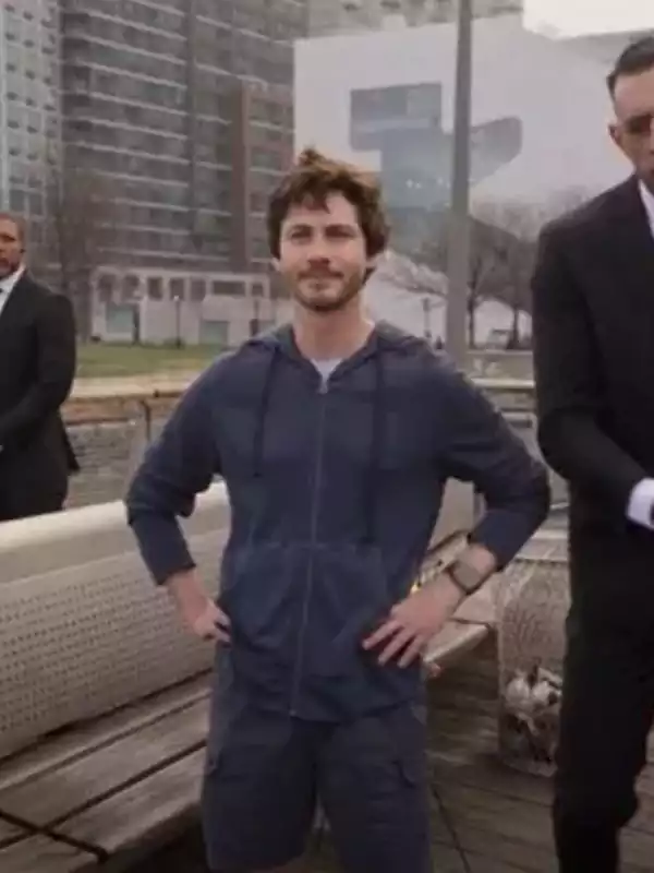 Only Murders in the Building S05 Logan Lerman Blue Hoodie