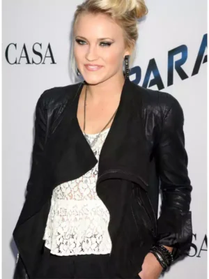 Paranoia Premiere Emily Osment Black Jacket